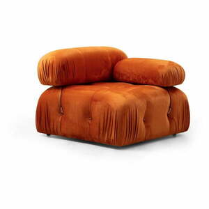 Pomarańczowy aksamitny moduł sofy (prawostronny) Bubble – Artie obraz
