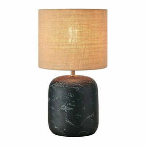 Czarna lampa stołowa z kloszem z juty (wys. 45 cm) Montagna – Markslöjd obraz
