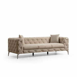 Beżowa aksamitna sofa 237 cm Como – Artie obraz