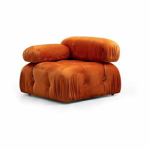 Pomarańczowy aksamitny moduł sofy (lewostronny) Bubble – Artie obraz