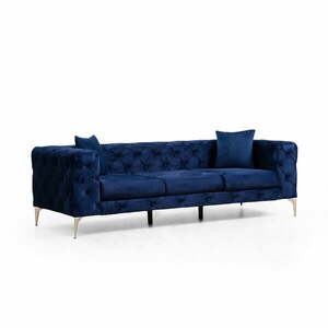 Ciemnoniebieska aksamitna sofa 237 cm Como – Artie obraz