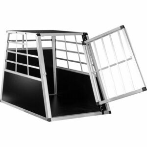 Aluminiowa skrzynia transportowa dla psów, 65 × 90 × 69 cm, obraz
