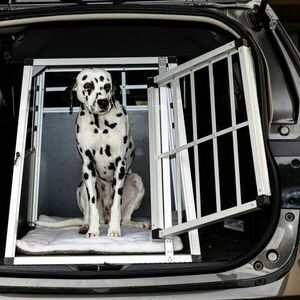 Aluminiowa skrzynia transportowa dla psów, 65 × 91 × 69, 5 cm obraz