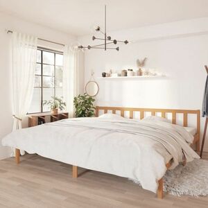 vidaXL Rama łóżka, miodowy brąz, 180x200 cm, lite drewno sosnowe obraz
