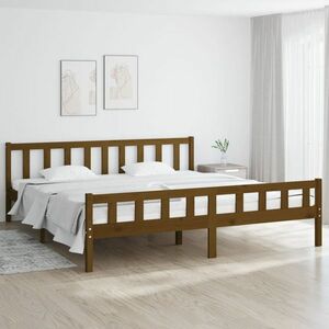vidaXL Rama łóżka, miodowy brąz, lite drewno, 180x200 cm obraz