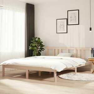 vidaXL Rama łóżka, lite drewno, 150x200 cm obraz