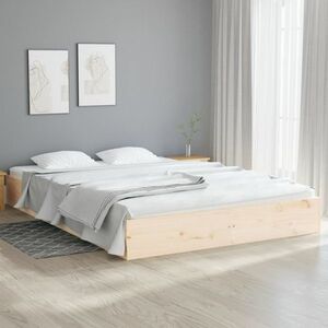 vidaXL Rama łóżka, lite drewno, 150x200 cm obraz