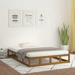 vidaXL Rama łóżka, miodowy brąz, 120x190 cm, lite drewno obraz