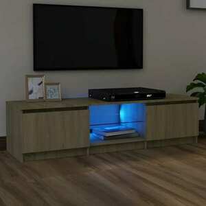 vidaXL Szafka pod TV, z LED, dąb sonoma, 140 x 40 x 35, 5 cm obraz