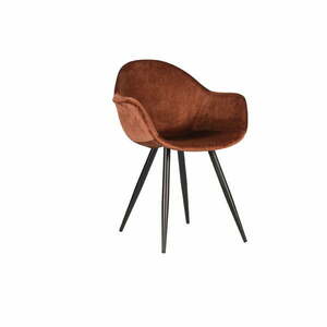 Ceglaste aksamitne krzesła zestaw 2 szt. Forli – LABEL51 obraz