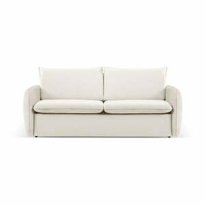Kremowa aksamitna rozkładana sofa 214 cm Vienna – Cosmopolitan Design obraz