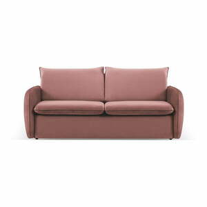 Różowa aksamitna rozkładana sofa 194 cm Vienna – Cosmopolitan Design obraz