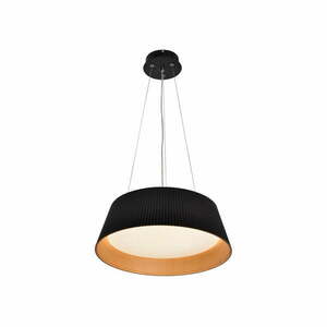 Czarna lampa wisząca LED z metalowym kloszem ø 45 cm Umbria – Candellux Lighting obraz