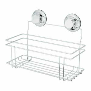 Samoprzylepna metalowa półka łazienkowa w kolorze srebra Bestlock Bath – Compactor obraz