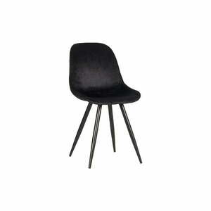 Czarne aksamitne krzesła zestaw 2 szt. Capri – LABEL51 obraz