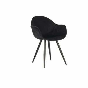 Czarne aksamitne krzesła zestaw 2 szt. Forli – LABEL51 obraz