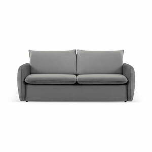 Szara aksamitna rozkładana sofa 214 cm Vienna – Cosmopolitan Design obraz