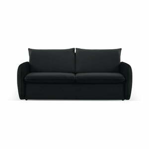 Czarna aksamitna rozkładana sofa 194 cm Vienna – Cosmopolitan Design obraz