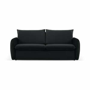Czarna aksamitna rozkładana sofa 214 cm Vienna – Cosmopolitan Design obraz