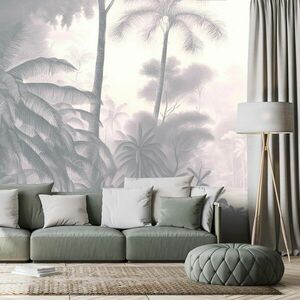 Samoprzylepna tapeta delikatne tropikalne palmy obraz