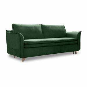 Zielona aksamitna rozkładana sofa 225 cm Charming Charlie – Miuform obraz