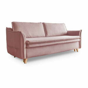 Jasnoróżowa rozkładana sofa 225 cm Charming Charlie – Miuform obraz