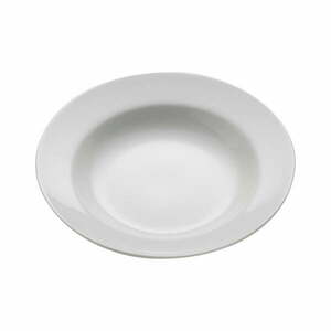 Biały porcelanowy talerz na zupę Maxwell & Williams Basic Bistro, ø 22, 5 cm obraz
