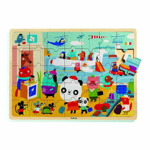 Dziecięce puzzle drewniane Djeco Lotnisko obraz