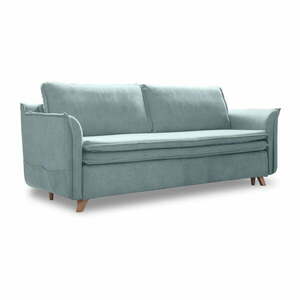 Jasnoniebieska aksamitna rozkładana sofa 225 cm Charming Charlie – Miuform obraz