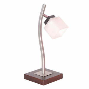 Ciemnobrązowa lampa stołowa ze szklanym kloszem (wys. 45 cm) Dana – LAMKUR obraz