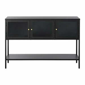 Czarna metalowa witryna 88x132 cm Carmel – Unique Furniture obraz