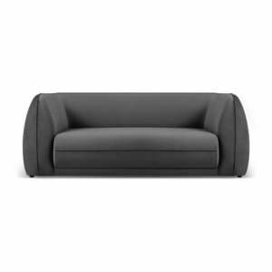 Ciemnoszara aksamitna sofa 190 cm Lando – Micadoni Home obraz