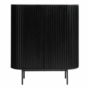 Czarna szafka w dekorze dębu 125x110 cm Siena – Unique Furniture obraz