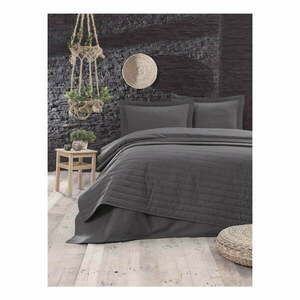 Ciemnoszara pikowana narzuta na łóżko dwuosobowe 220x240 cm Monart – Mijolnir obraz