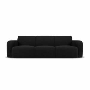 Czarna sofa z materiału bouclé 235 cm Molino – Micadoni Home obraz