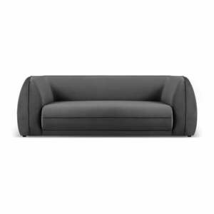 Ciemnoszara aksamitna sofa 225 cm Lando – Micadoni Home obraz