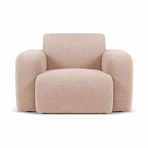 Różowy fotel z materiału bouclé Molino – Micadoni Home obraz