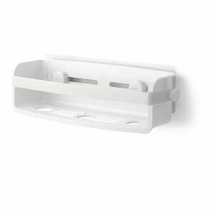 Biała samoprzylepna półka łazienkowa z plastiku z recyklingu Flex Adhesive – Umbra obraz