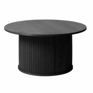 Czarny okrągły stolik ø 90 cm Nola – Unique Furniture obraz