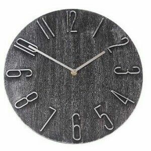 Zegar ścienny Berry dark grey, śr.30, 5 cm, plastik obraz
