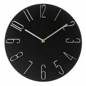 Zegar ścienny Berry black, śr. 30, 5 cm, plastik obraz