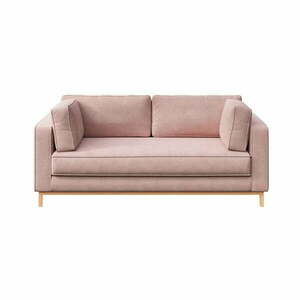 Jasnoróżowa aksamitna sofa 192 cm Celerio – Ame Yens obraz