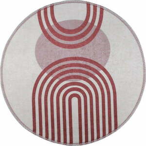 Fioletowo-szary okrągły dywan ø 80 cm – Vitaus obraz