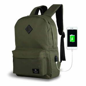 Ciemnozielony plecak z portem USB My Valice SPECTA Smart Bag obraz