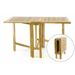 Stół drewniany ogrodowy składany DIVERO z drewna teakowego obraz