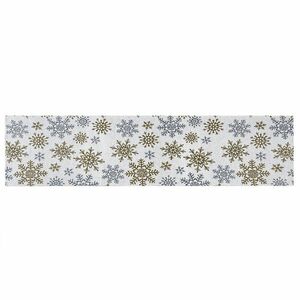 Dakls Świąteczny bieżnik Snowflakes biały, 33 x 140 cm obraz