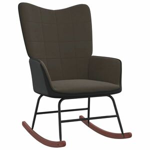 vidaXL Fotel bujany, ciemnoszary, aksamit i PVC obraz