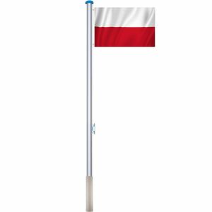 Maszt 90x150cm z polską flagą obraz