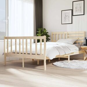 vidaXL Rama łóżka, lite drewno, 120x200 cm (810425+814134) obraz