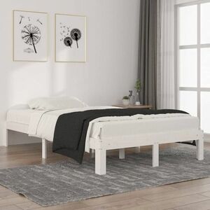 vidaXL Rama łóżka z litego drewna sosnowego, 120 x 200 cm obraz